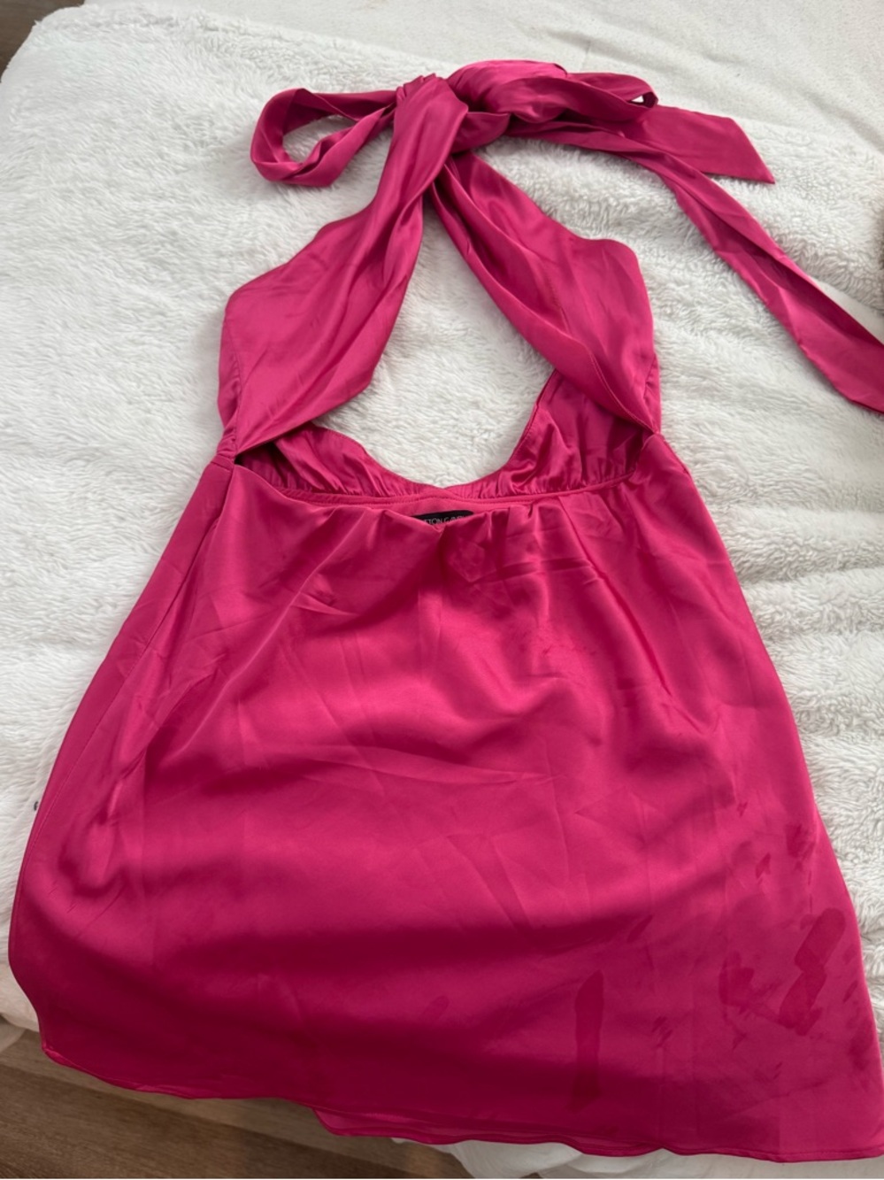 Cotton Candy Hot Pink Satin Camisole